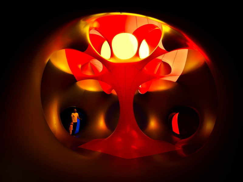 Illustration for article titled These Womb-Like Cathedrals of Color Are Made From Giant Balloons